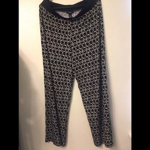 Alfani Black and Tan Palazzo Pants